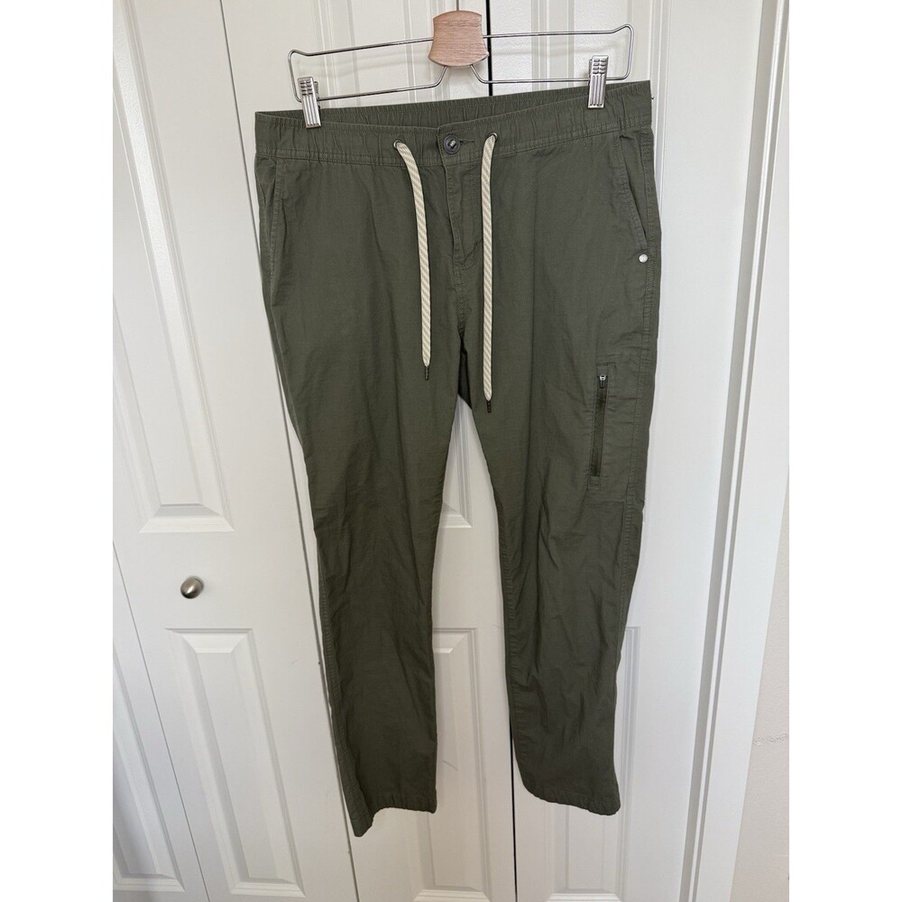 Vuori Women's Large Ripstop Climber Ankle Pants Olive Green Athleisure Gorpcore